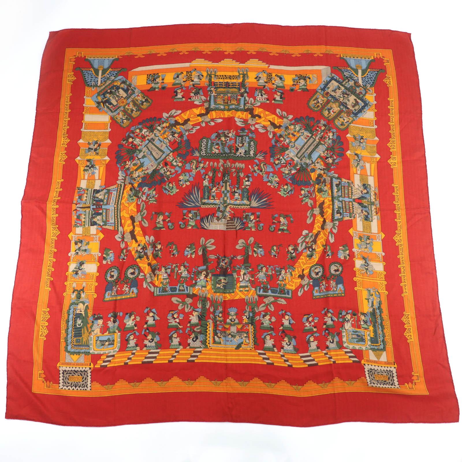 Great HERMES scarf ASTRES et SOLEILS Large shawl Red series cashmere Women Used
Great HERMES scarf ASTRES et SOLEILS Large shawl Red series cashmere Women Used