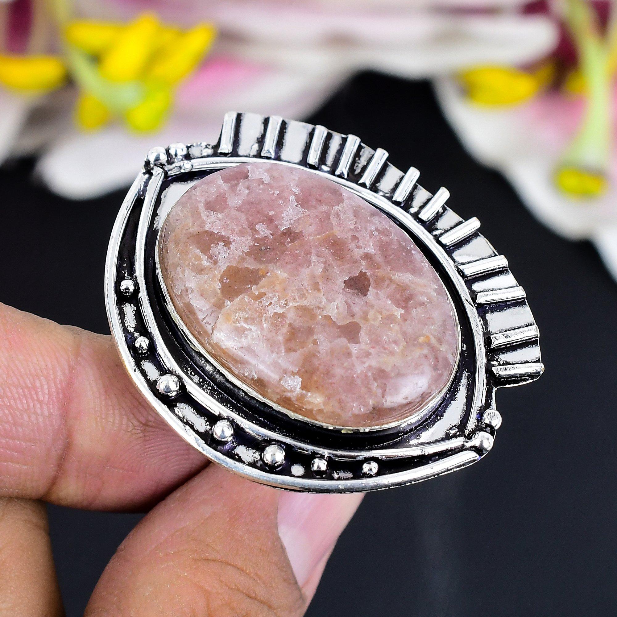 Strawberry Quartz Gemstone Handmade 925 Sterling Silver Jewelry Ring Size 9 KG-1702
Strawberry Quartz Gemstone Handmade 925 Sterling Silver Jewelry Ring Size 9 KG-1702