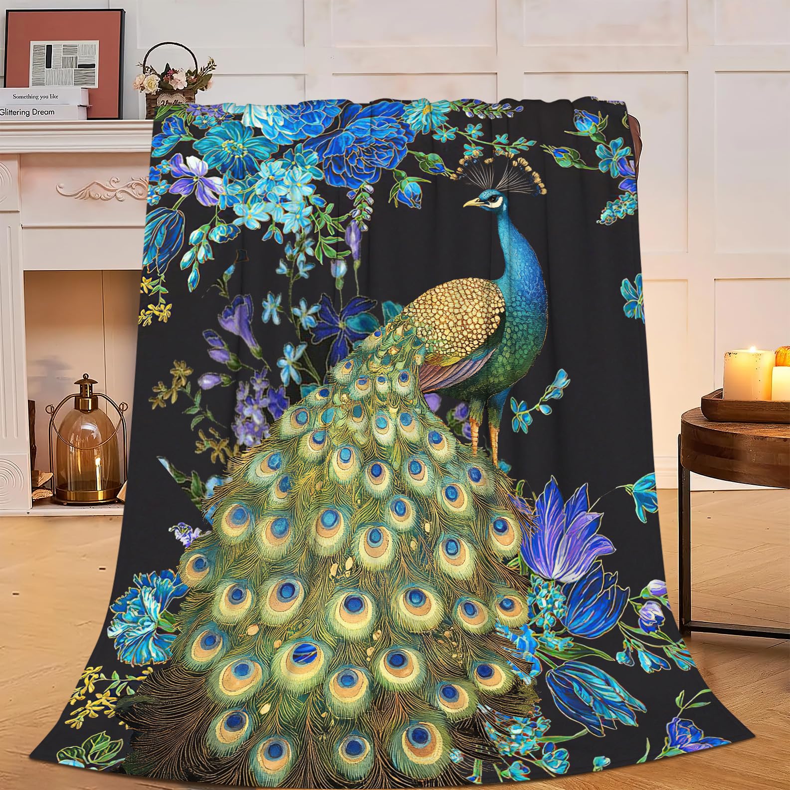 Peacock Flannel Throw Blanket, Soft Cozy Animal Blanket for Couch, Bed, Travel, Outdoor & Home Decor, Warm Fluffy Fuzzy Blanket 75x90cm
Peacock Flannel Throw Blanket, Soft Cozy Animal Blanket for Couch, Bed, Travel, Outdoor & Home Decor, Warm Fluffy Fuzzy Blanket 75x90cm