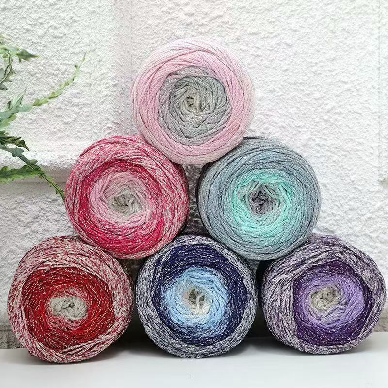 200g Glitter Galaxy Gradient Cake Thread 1.5mm Silver Silk Hollow Cotton Segment Dyeing Crochet Hook Wrap Round Strand Colored
200g Glitter Galaxy Gradient Cake Thread 1.5mm Silver Silk Hollow Cotton Segment Dyeing Crochet Hook Wrap Round Strand Colored