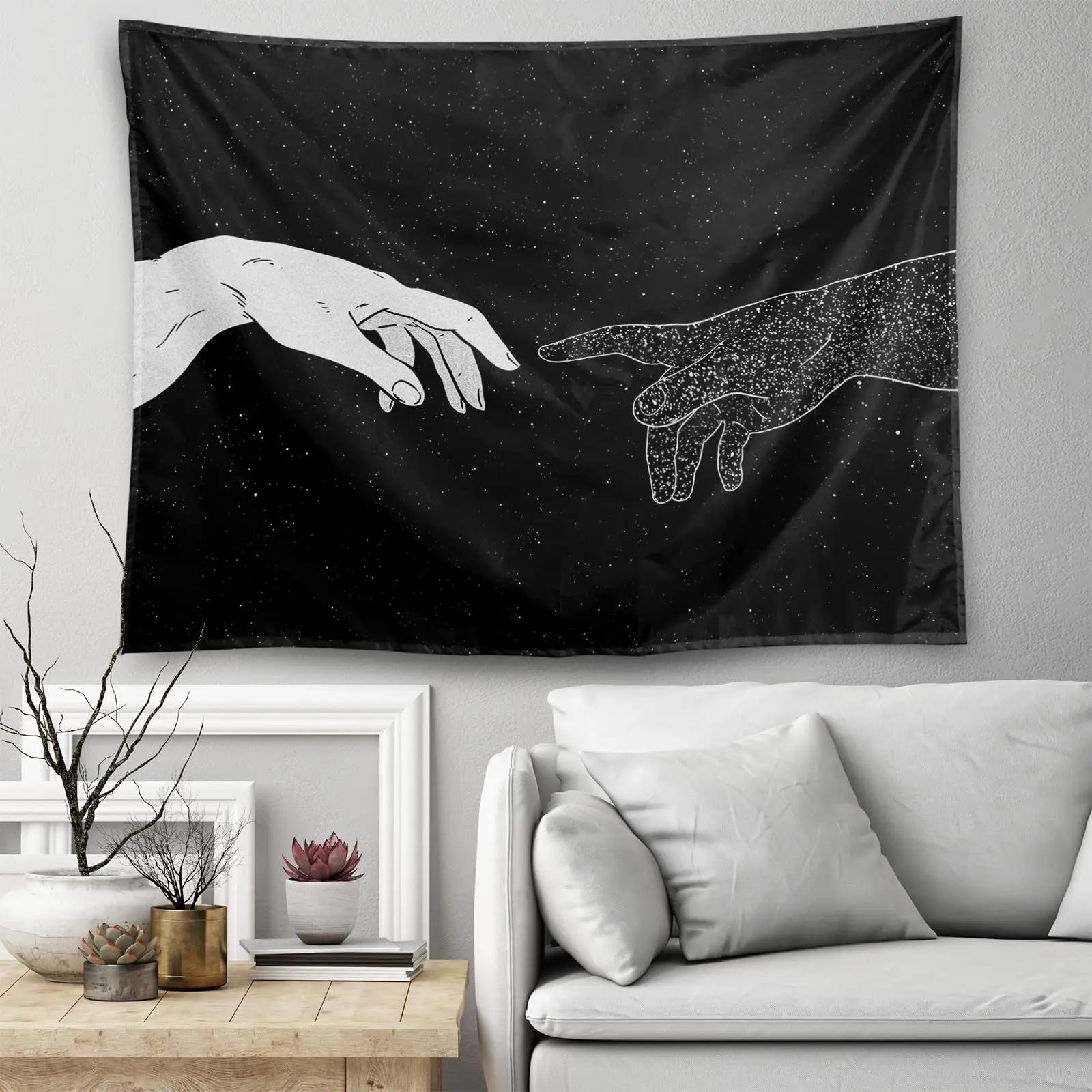 Black and White Love Hands Tapestry Space Stars Galaxy Tapestry Wall Hanging Romantic Art Home Decor for Bedroom Living Room 74x94cm(29x37in)
Black and White Love Hands Tapestry Space Stars Galaxy Tapestry Wall Hanging Romantic Art Home Decor for Bedroom Living Room 74x94cm(29x37in)