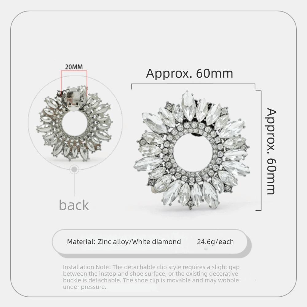 1 Pair Fashion Shiny Shoes Clips Removable Shoes Flower Shoes Decorations Clip Rhinestone Charm Buckle Wedding
1 Pair Fashion Shiny Shoes Clips Removable Shoes Flower Shoes Decorations Clip Rhinestone Charm Buckle Wedding