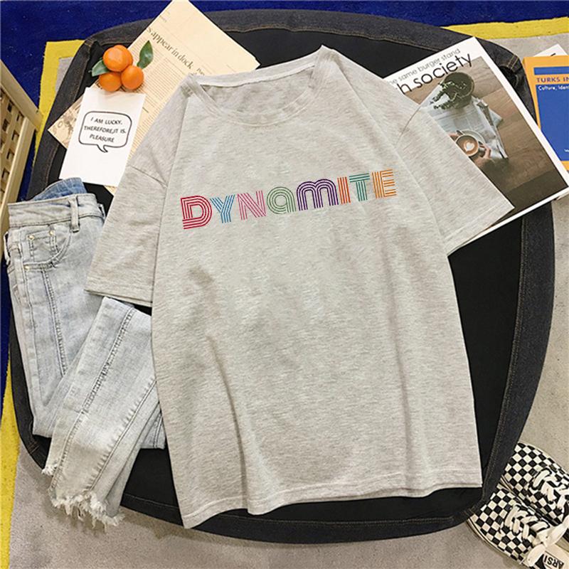 Новый альбом Dynamite Принт Женская футболка Kpop Корейский стиль с коротким рукавом Симпатичный корейский повседневный хип-хоп с коротким рукавом Топ
Новый альбом Dynamite Принт Женская футболка Kpop Корейский стиль с коротким рукавом Симпатичный корейский повседневный хип-хоп с коротким рукавом Топ
