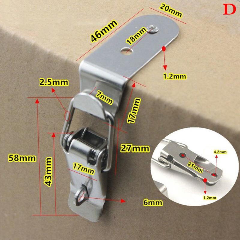 90 Degrees Duck-Mouth Buckle Hook Lock Stainless Steel Spring Loaded Draw Toggle Latch Clamp Clip Silver Hasp Latch Catch Clasp
90 Degrees Duck-Mouth Buckle Hook Lock Stainless Steel Spring Loaded Draw Toggle Latch Clamp Clip Silver Hasp Latch Catch Clasp