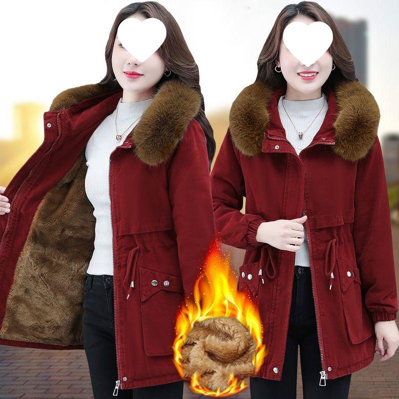 Женская короткая зимняя куртка с подкладкой из бархата и овечьей шерсти XXL красный
Женская короткая зимняя куртка с подкладкой из бархата и овечьей шерсти XXL красный