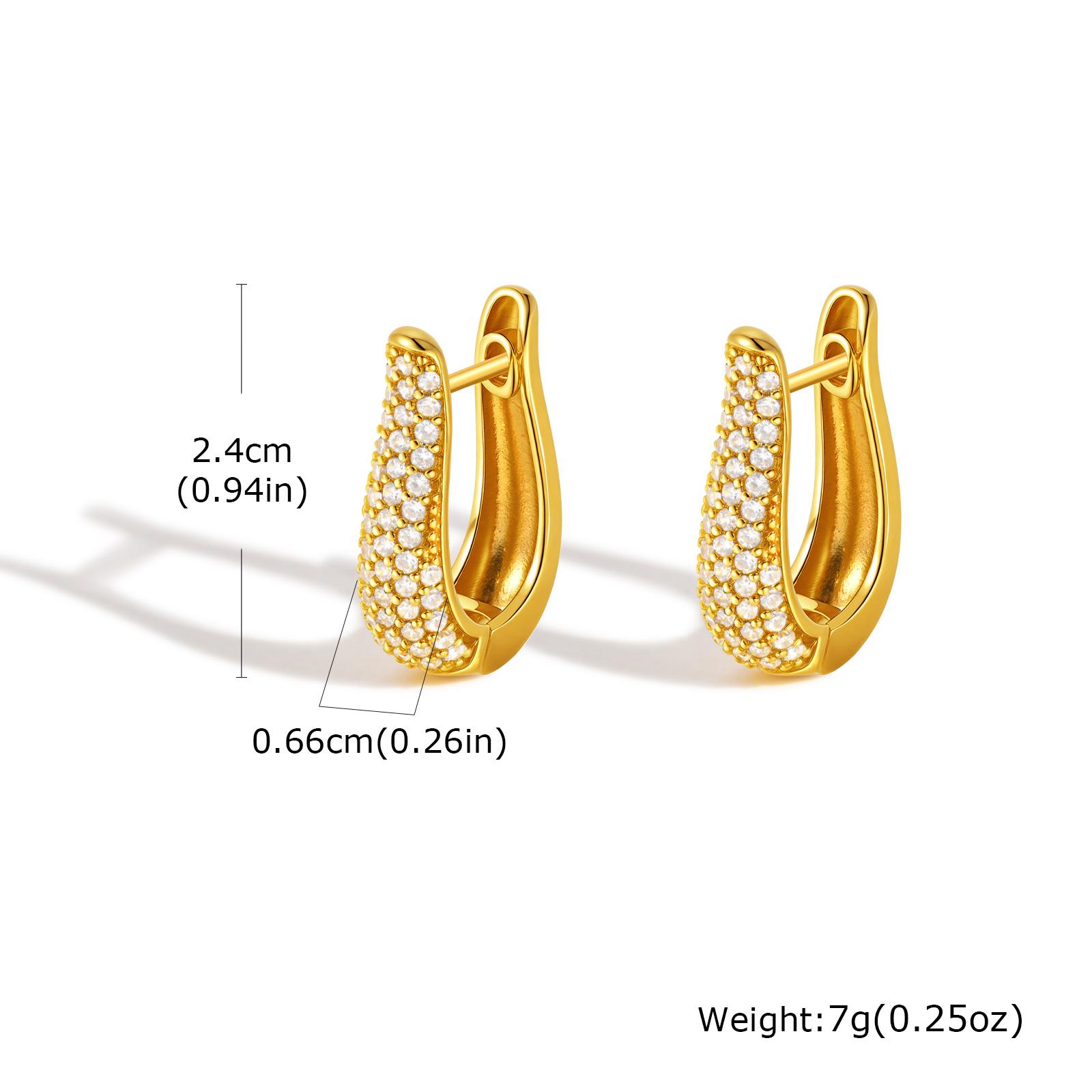 Gold Plated Cubic Zircon U-shaped Earrings for Women Anti-Allergy Exquisite Hooks Earrings Party Trend Luxury Jewelry Gift
Gold Plated Cubic Zircon U-shaped Earrings for Women Anti-Allergy Exquisite Hooks Earrings Party Trend Luxury Jewelry Gift