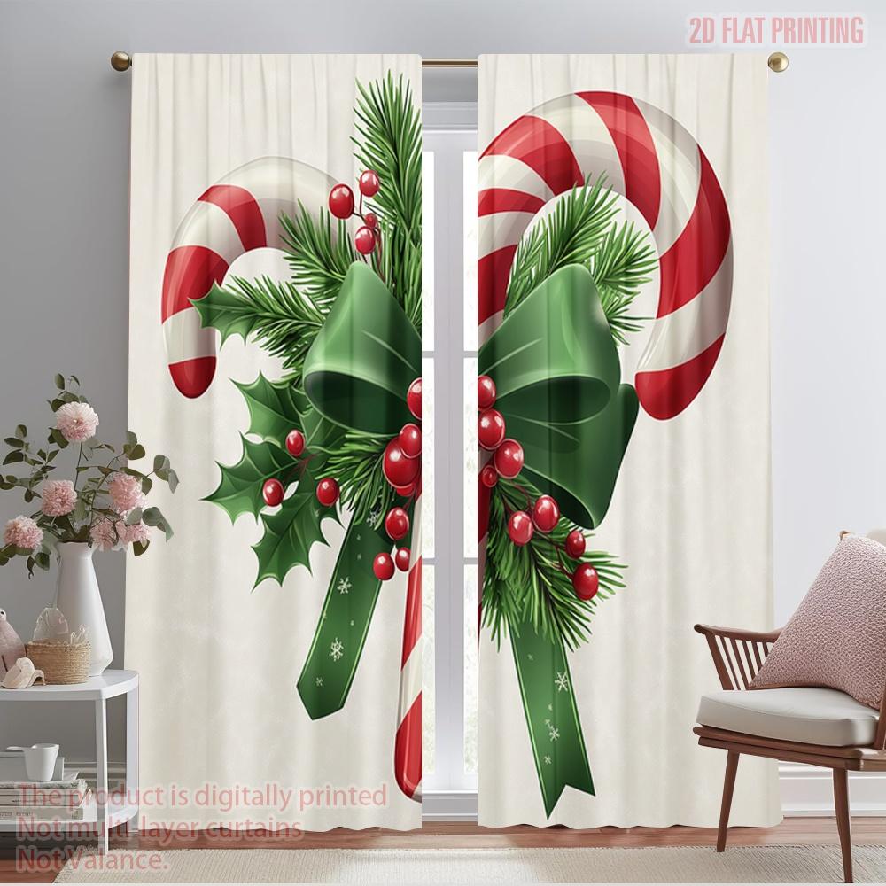 2pcs,2D plane printing Curtain Fabric Christmas Candy Cane Ribbon Berry (2) Polyester Woven (without rod) Outdoor Decorations 52.50×116.00 CM 2pcs
2pcs,2D plane printing Curtain Fabric Christmas Candy Cane Ribbon Berry (2) Polyester Woven (without rod) Outdoor Decorations 52.50×116.00 CM 2pcs