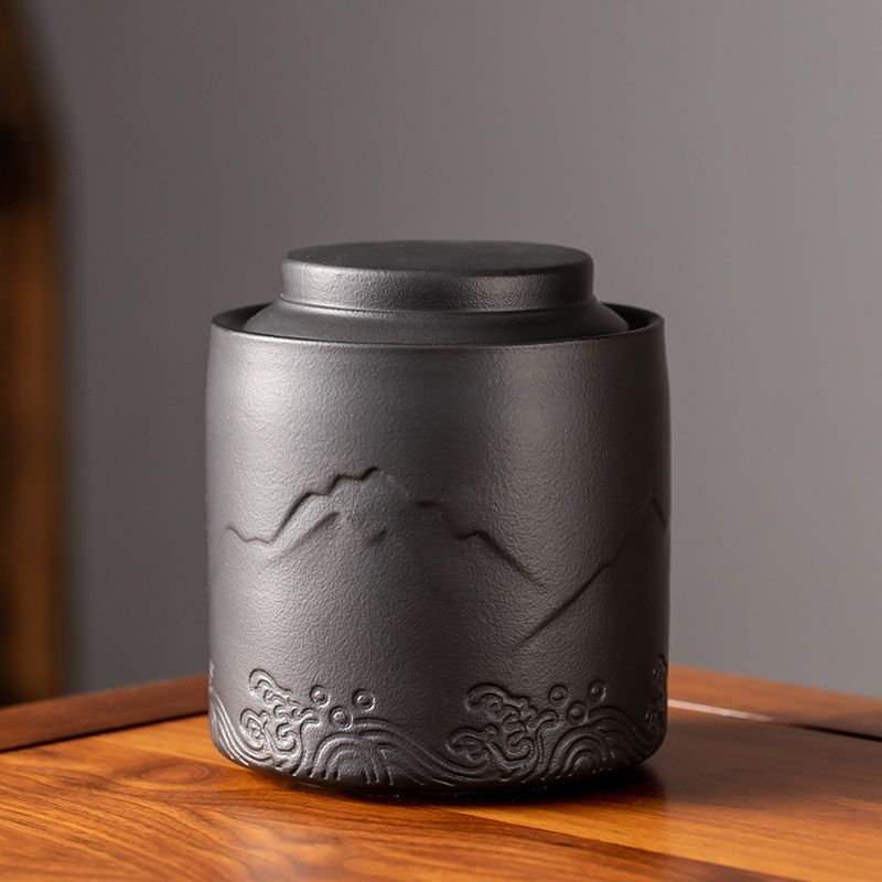 European Style Black Matte Ceramic Storage Jar Moisture-proof Sealed Storage Jar Candy Food Storage Container Home Decoration
European Style Black Matte Ceramic Storage Jar Moisture-proof Sealed Storage Jar Candy Food Storage Container Home Decoration