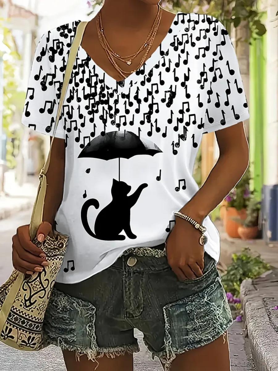 Trendy Summer Women s T Shirt Cartoon Animal Printing Casual Fashion Blouse Short Sleeve Street V-neck Women s OverSize Clothing S
Trendy Summer Women s T Shirt Cartoon Animal Printing Casual Fashion Blouse Short Sleeve Street V-neck Women s OverSize Clothing S