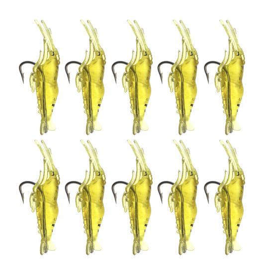 10Pcs 4CM Soft Shrimp Bait with Barb Hook Glow-in-the-Dark Bionic Artificial Lure Saltwater Freshwater Bass Walleye Trout Fishing Accessories
10Pcs 4CM Soft Shrimp Bait with Barb Hook Glow-in-the-Dark Bionic Artificial Lure Saltwater Freshwater Bass Walleye Trout Fishing Accessories