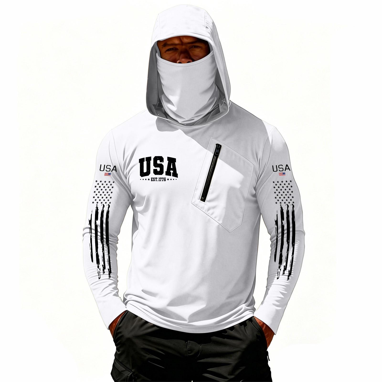 Men’s Hooded Long Sleeve Pullover with USA Print Front Chest Pocket and Arm for Outdoor Activities XXXL белый
Men’s Hooded Long Sleeve Pullover with USA Print Front Chest Pocket and Arm for Outdoor Activities XXXL белый
