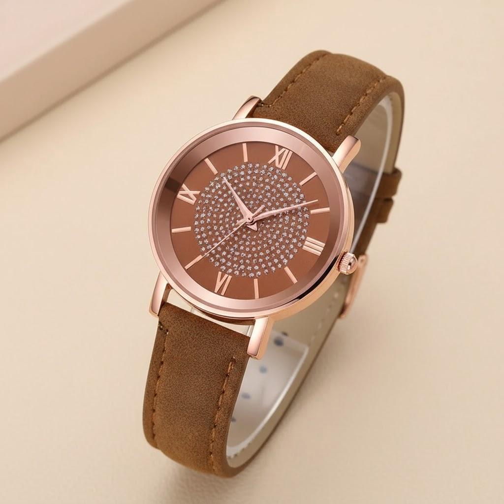 Womens Fashion Rhinestone Quartz Watch Starry Sky Design Jewelry Wristwatch Ladies Elegant Timepiece Gift коричневий
Womens Fashion Rhinestone Quartz Watch Starry Sky Design Jewelry Wristwatch Ladies Elegant Timepiece Gift коричневий