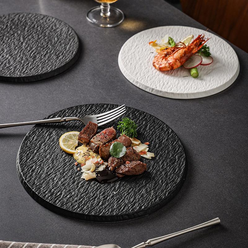 Stone Pattern Black Flat Plate Ceramic Round Cake Dessert Plate Hotel Restaurant Tableware Home Cooking Dishes Kitchen Utensils
Stone Pattern Black Flat Plate Ceramic Round Cake Dessert Plate Hotel Restaurant Tableware Home Cooking Dishes Kitchen Utensils