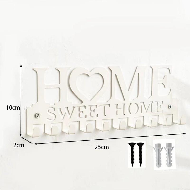 Home Love Shape Key Chain Wall Mounted Entrance Organizer Rack with Hooks, No Drilling, Suitable for Living Room Home Decoration білий
Home Love Shape Key Chain Wall Mounted Entrance Organizer Rack with Hooks, No Drilling, Suitable for Living Room Home Decoration білий