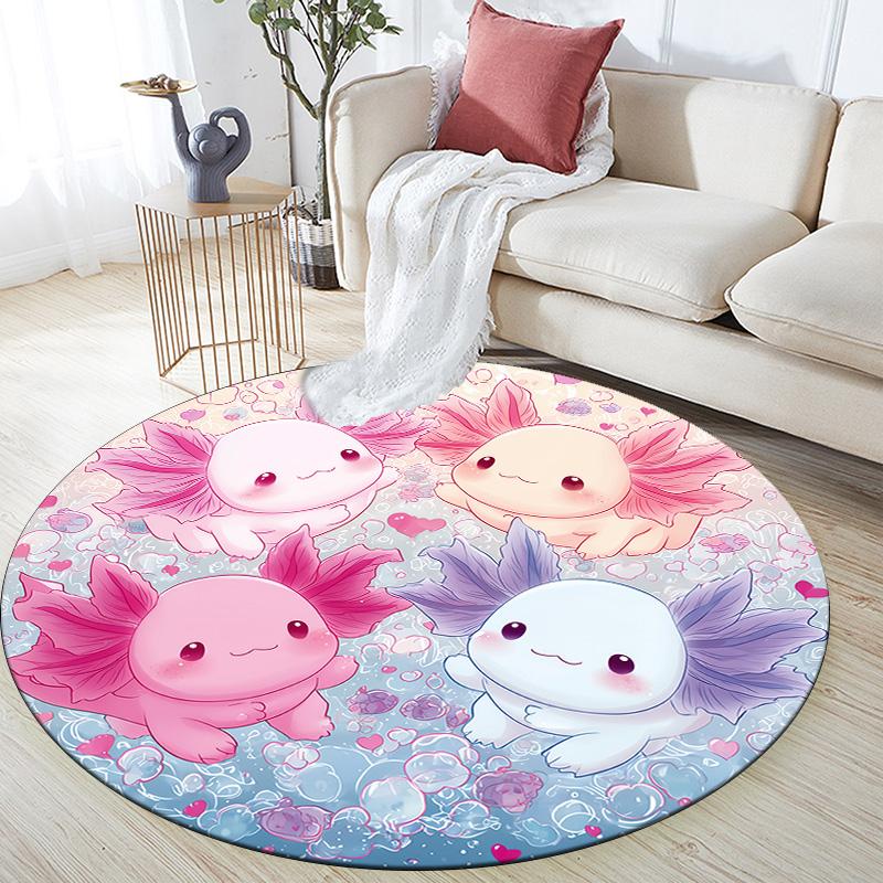Axolotl and Chameleon Round Area Rug,Carpet Rug for Living Room Bedroom Sofa Playroom Decor,Non-slip Floor Mat 120cmx120cm
Axolotl and Chameleon Round Area Rug,Carpet Rug for Living Room Bedroom Sofa Playroom Decor,Non-slip Floor Mat 120cmx120cm