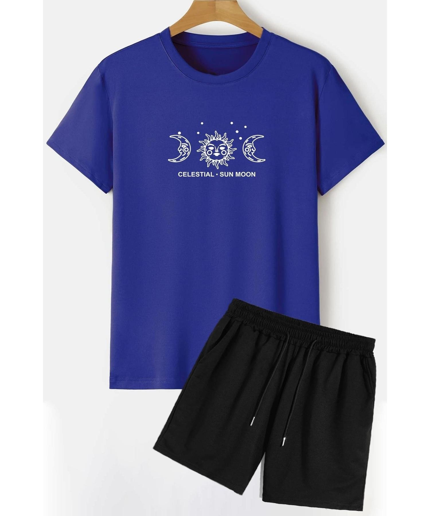 Комплект спортивного костюма с футболками и шортами унисекс с тематикой Вселенной
Комплект спортивного костюма с футболками и шортами унисекс с тематикой Вселенной