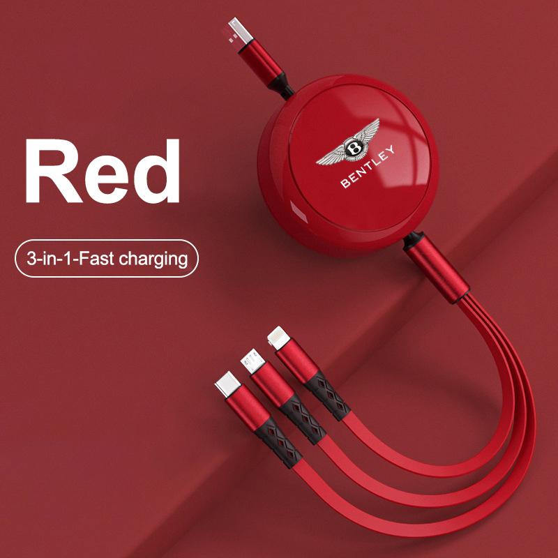 For New Bentley Flying Spur Continental GT Bentayga Mulsanne Car Charger Mobile Phone Charger 3-In-1 Charging Line Data Cable червоний
For New Bentley Flying Spur Continental GT Bentayga Mulsanne Car Charger Mobile Phone Charger 3-In-1 Charging Line Data Cable червоний