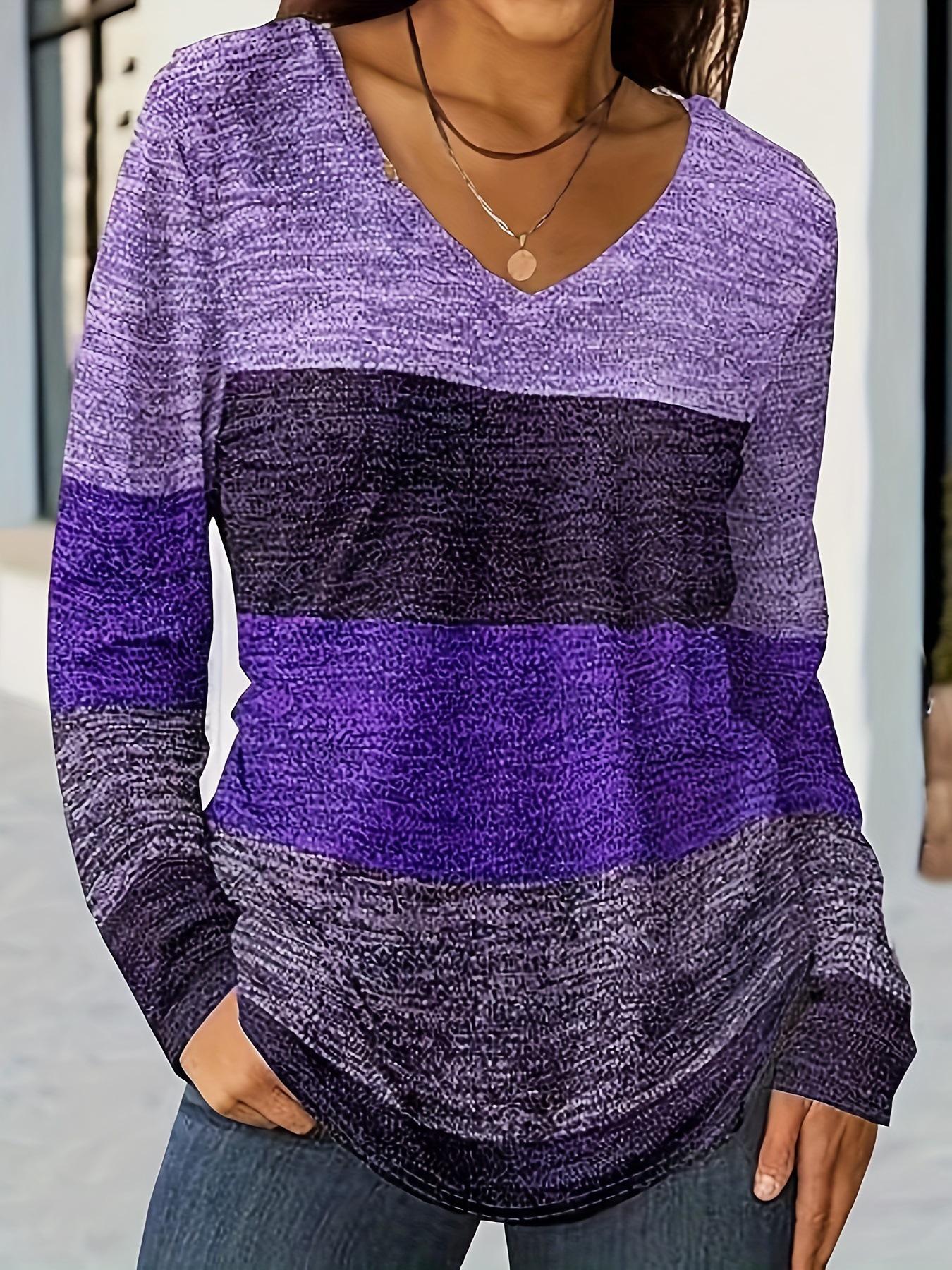 2024 High-Quality Color Block V-Neck Long Sleeve T-Shirt XXL фіолетовий
2024 High-Quality Color Block V-Neck Long Sleeve T-Shirt XXL фіолетовий