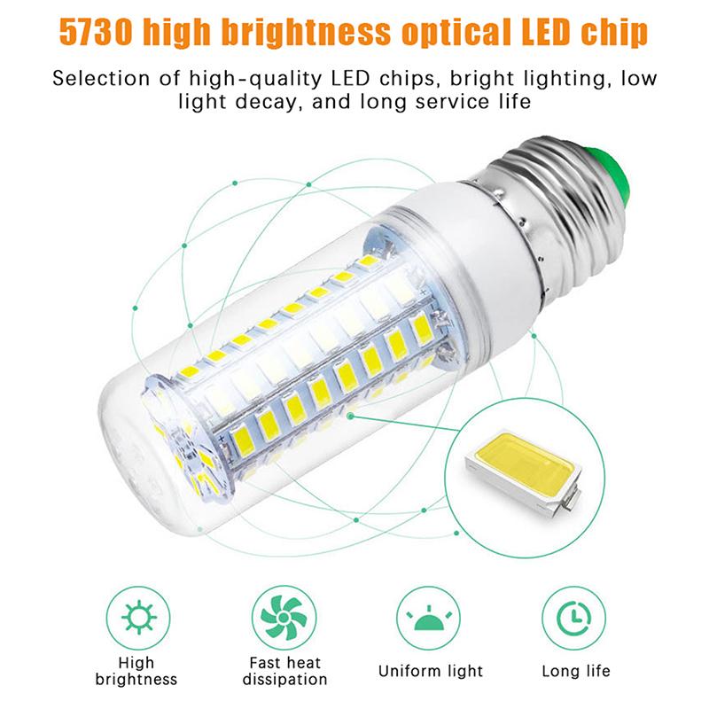 E27 Led Corn Super Bright Light Bulb 72 Led Smd 5730 Light Bulb 220V Fixture Home Chandelier Candle Light Bulb білий
E27 Led Corn Super Bright Light Bulb 72 Led Smd 5730 Light Bulb 220V Fixture Home Chandelier Candle Light Bulb білий