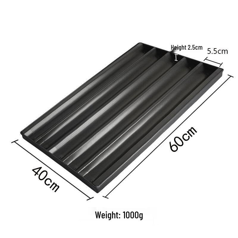 ZISIZ Non-Stick 5-Slot Baguette Baking Pan
ZISIZ Non-Stick 5-Slot Baguette Baking Pan