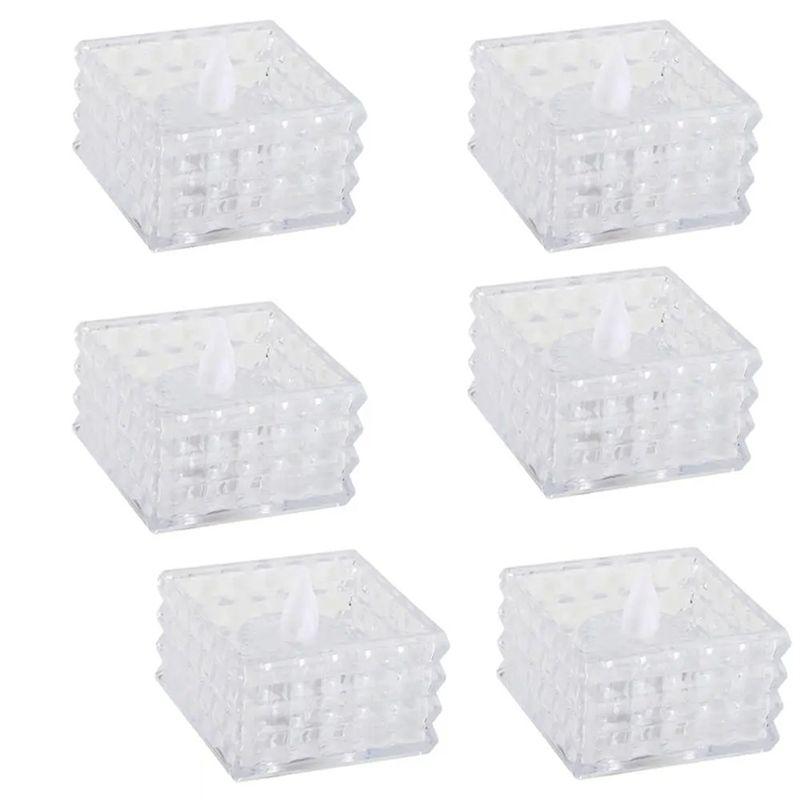 AEE4-Candle Lights 6Pcs Cube Led Tea Lights Candles Electric Flameless Candles Fake Home Decorations For Wedding Halloween прозорий
AEE4-Candle Lights 6Pcs Cube Led Tea Lights Candles Electric Flameless Candles Fake Home Decorations For Wedding Halloween прозорий