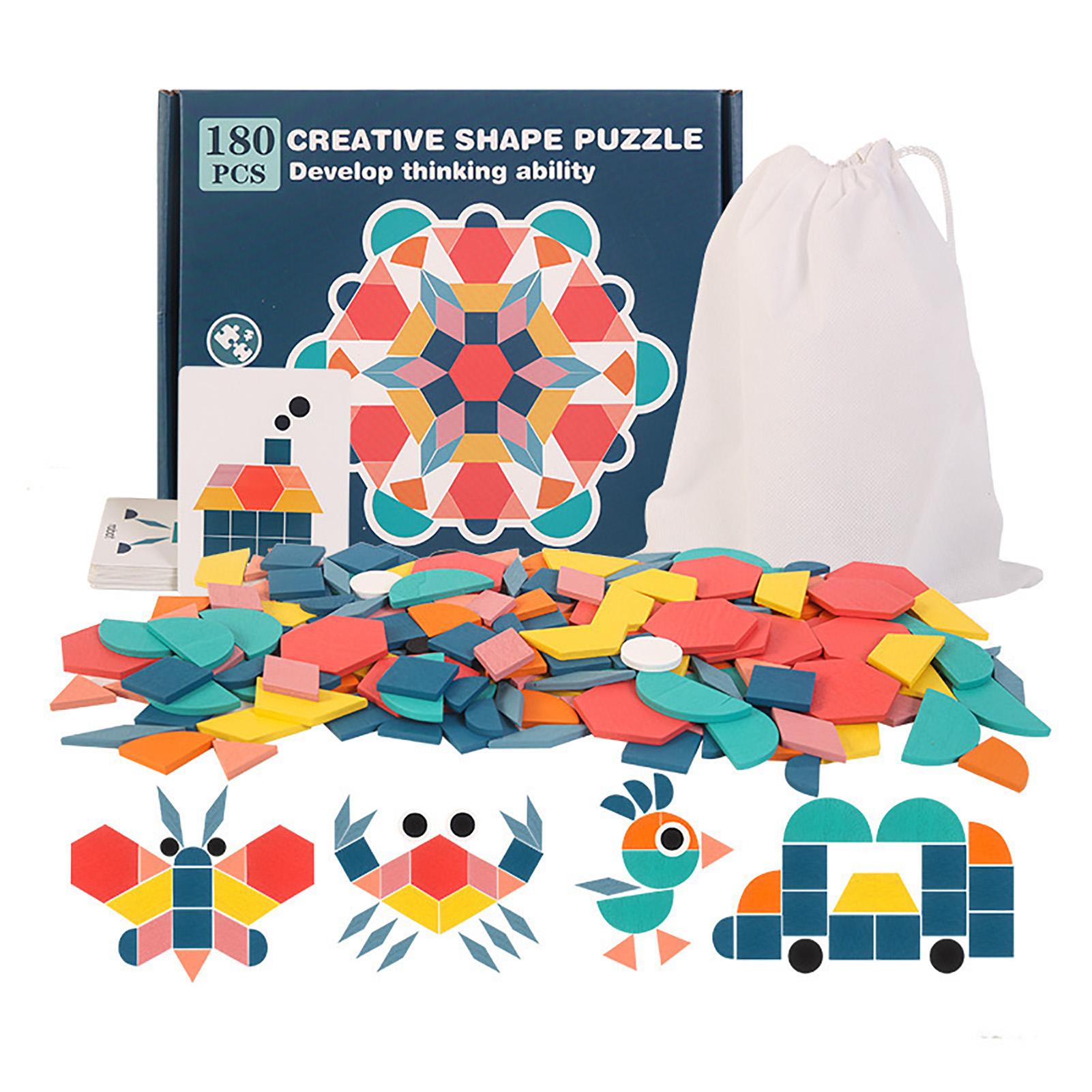180 Sheets Wood Pattern Blocks Toy Multi Shape Bright Colors Geometric Shapes Puzzle for Kids 3 to
180 Sheets Wood Pattern Blocks Toy Multi Shape Bright Colors Geometric Shapes Puzzle for Kids 3 to
