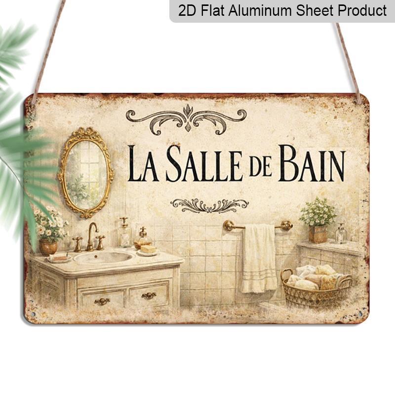 2D Flat Vintage French Bathroom Decor Sign Measuring 11.81X7.87 Inches | Wall Art for Bathroom Vanities, Rustic Style Metal Art Sign, Suitable for 20*30cm
2D Flat Vintage French Bathroom Decor Sign Measuring 11.81X7.87 Inches | Wall Art for Bathroom Vanities, Rustic Style Metal Art Sign, Suitable for 20*30cm