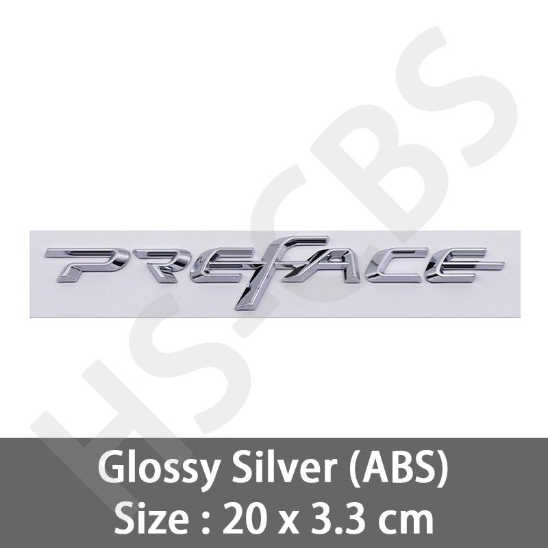 3D ABS Preface Letter Badge Rear Trunk Emblem Car Stickers Badge For Geely Car Styling Tailgate Decal Sticker Accessories срібний
3D ABS Preface Letter Badge Rear Trunk Emblem Car Stickers Badge For Geely Car Styling Tailgate Decal Sticker Accessories срібний