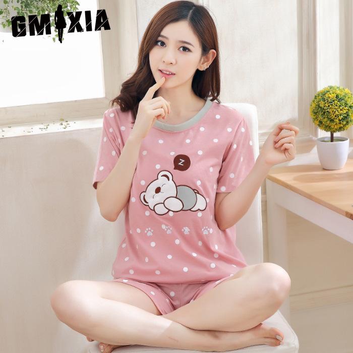 GMXIA Summer Student Girl s Light, Sweet and Cute Short-sleeved Cartoon Home Wear Two-piece Pajama Sets M
GMXIA Summer Student Girl s Light, Sweet and Cute Short-sleeved Cartoon Home Wear Two-piece Pajama Sets M