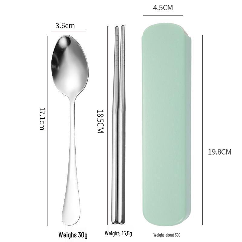 304 Stainless Steel Cutlery Set: Spoon, Fork, Chopsticks – Three-Piece Student Travel Gift
304 Stainless Steel Cutlery Set: Spoon, Fork, Chopsticks – Three-Piece Student Travel Gift
