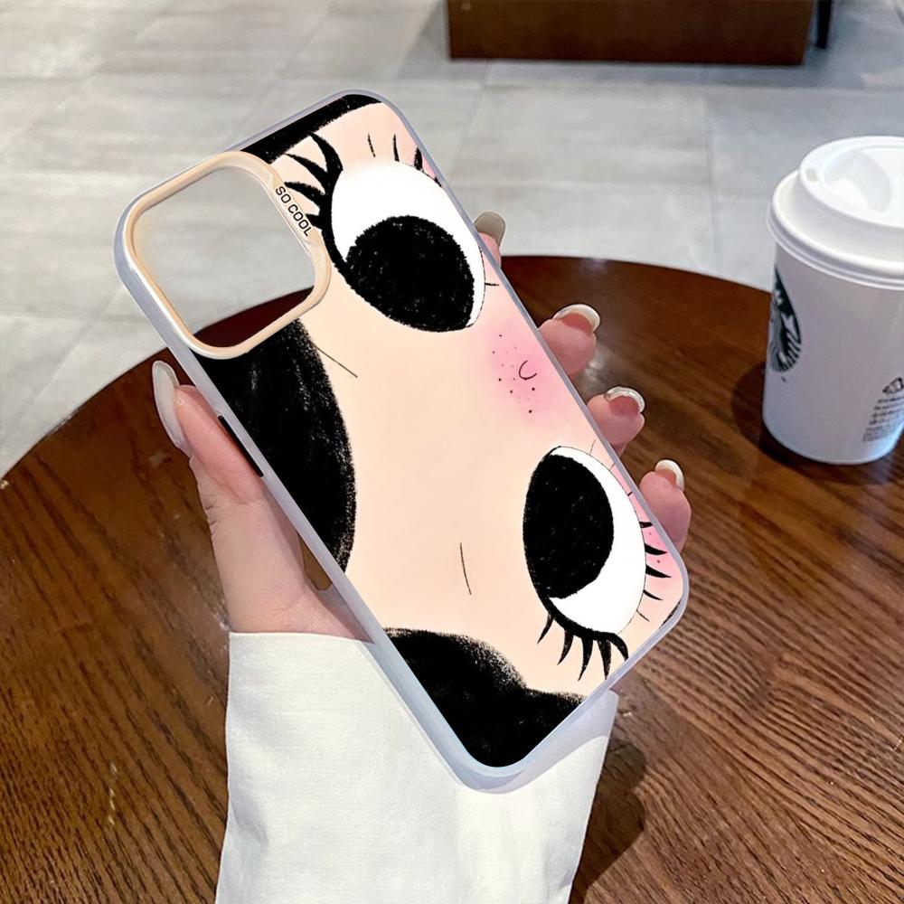 Cute girl cartoon big eye design Phone Case Gradient IMD Colorful Silver Suitable case for iPhone17 16 15 14 13 12 Pro Max iPhone 16 Plus
Cute girl cartoon big eye design Phone Case Gradient IMD Colorful Silver Suitable case for iPhone17 16 15 14 13 12 Pro Max iPhone 16 Plus