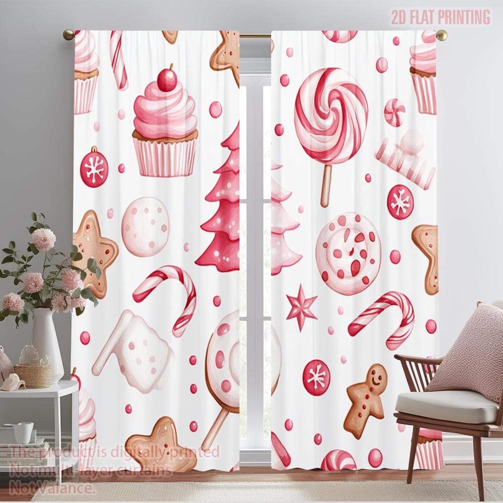 Set Of 2 Plane Printing Creative Curtains Christmas Cookies Pink Versatile Polyester Without Rod Home Decor Perfect Curtain Made W100*H70(CM)-Grommet top&2PCS
Set Of 2 Plane Printing Creative Curtains Christmas Cookies Pink Versatile Polyester Without Rod Home Decor Perfect Curtain Made W100*H70(CM)-Grommet top&2PCS