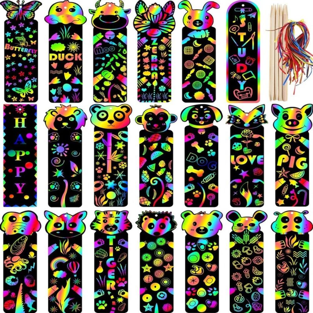 Supplies Handwriting Scratch Animal Scratching Bookmarks Animal DIY Bookmark Bookmarks Scratch Kit Animal 12pcs
Supplies Handwriting Scratch Animal Scratching Bookmarks Animal DIY Bookmark Bookmarks Scratch Kit Animal 12pcs