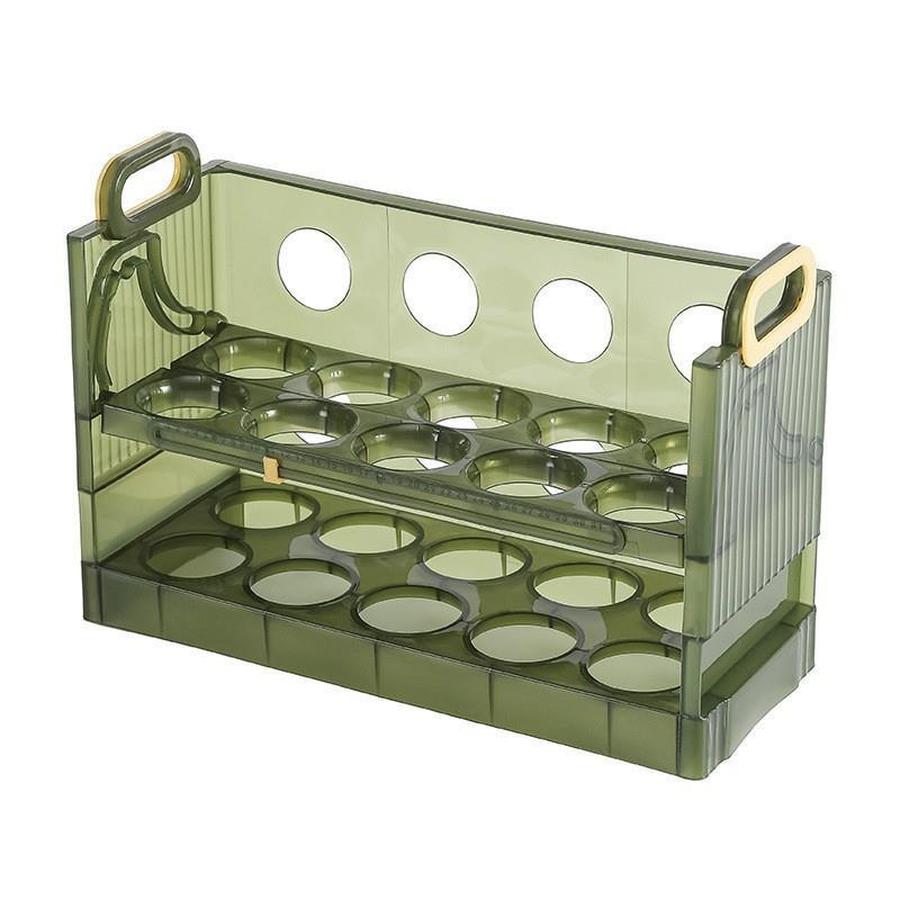 Creative Flip-Top Egg Organizer with Refrigerator Door Storage Shelf - Kitchen Egg Holder It can hold 20 зелёный
Creative Flip-Top Egg Organizer with Refrigerator Door Storage Shelf - Kitchen Egg Holder It can hold 20 зелёный