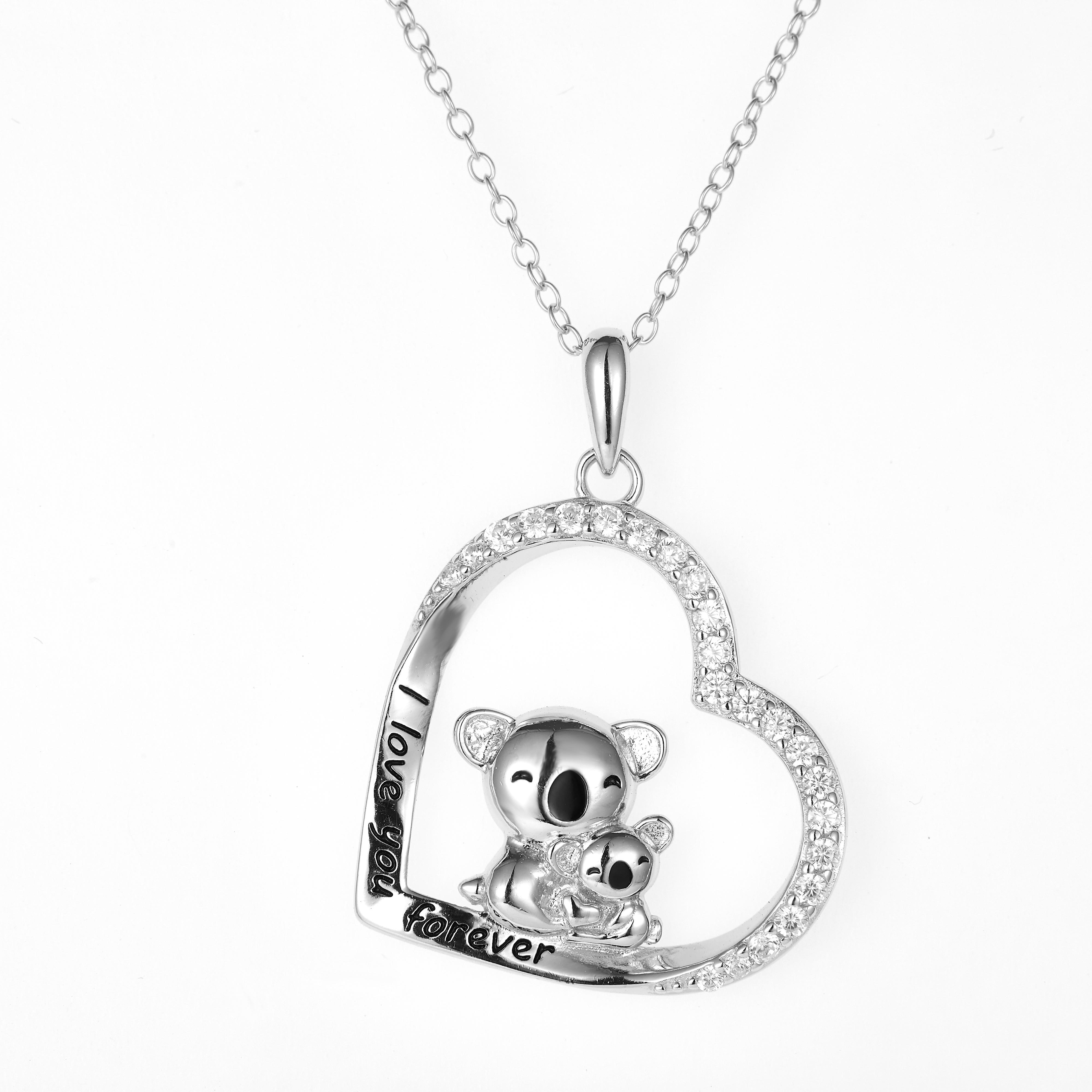 Koala Mother with Child Real Zircon Heart Pendant in Sterling Silver Mothers Day Gift серебряный
Koala Mother with Child Real Zircon Heart Pendant in Sterling Silver Mothers Day Gift серебряный