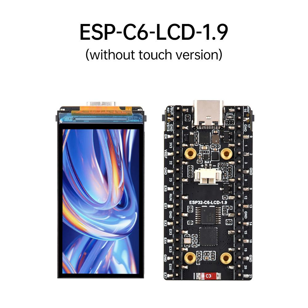 ESP32-C6 1.9-inch LCD Screen Wifi BT 5 Development Board 170×3200 Resolution 160Mhz Risc-V Processor QMI8658 Six Axis Sensor
ESP32-C6 1.9-inch LCD Screen Wifi BT 5 Development Board 170×3200 Resolution 160Mhz Risc-V Processor QMI8658 Six Axis Sensor