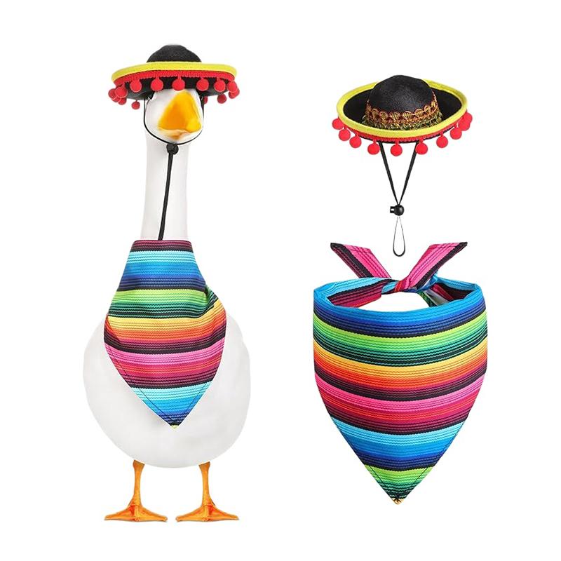 Мексиканские наряды для крыльца гуся 23 / 17 Одежда для статуи газонного гуся Мексиканское сомбреро со слюнявчиком-банданой для сада на Синко де Майо
Мексиканские наряды для крыльца гуся 23 / 17 Одежда для статуи газонного гуся Мексиканское сомбреро со слюнявчиком-банданой для сада на Синко де Майо