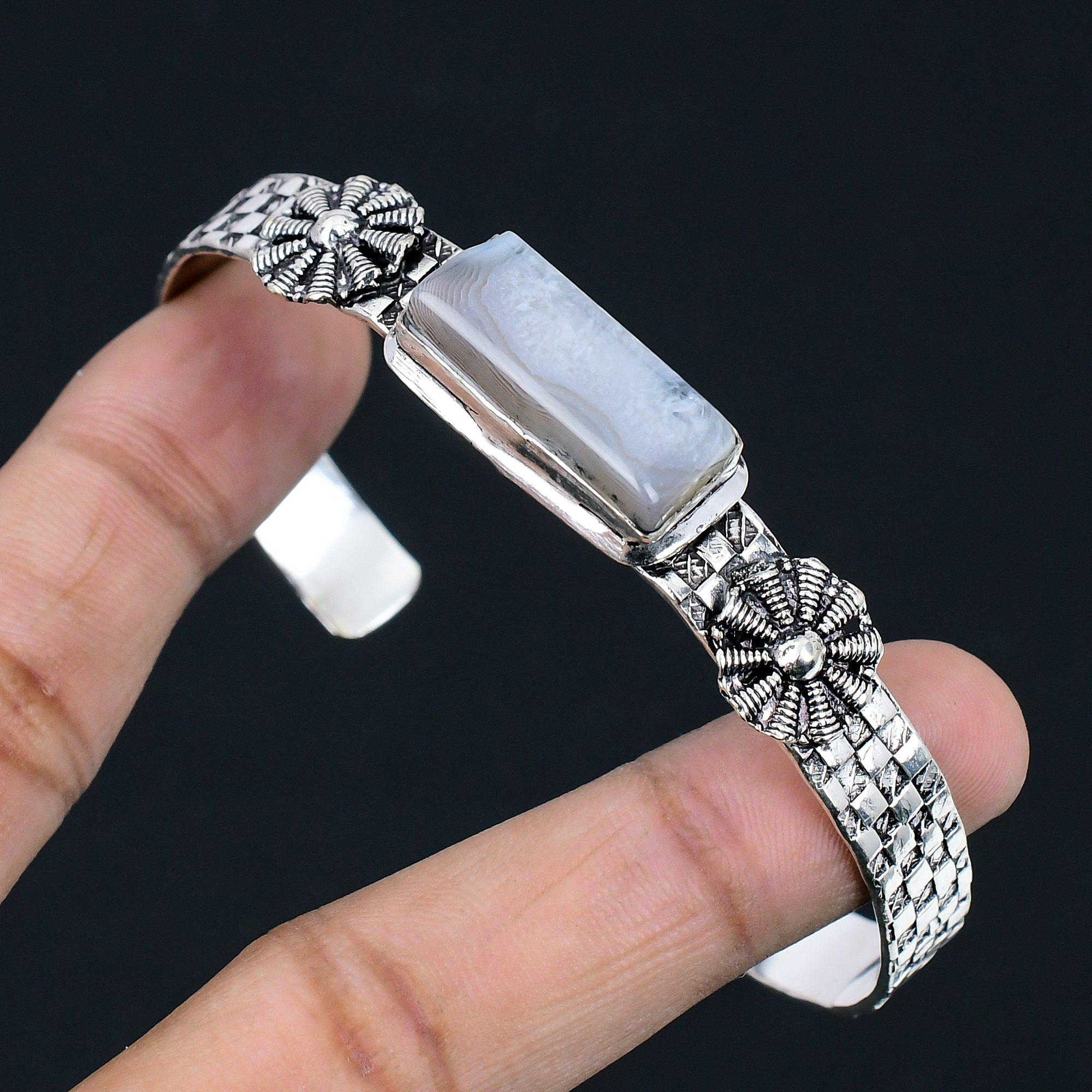 Daughters Day Deal Crazy Lace Agate Stone New Bangle Jewelry 925 Sterling Silver Adjustable
Daughters Day Deal Crazy Lace Agate Stone New Bangle Jewelry 925 Sterling Silver Adjustable