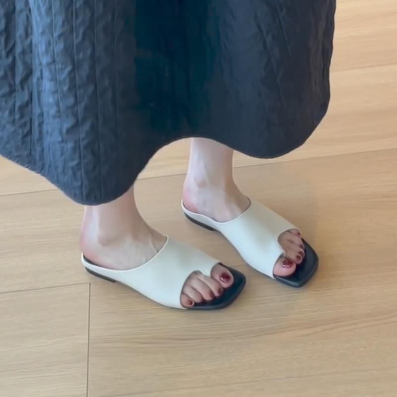 Sheepskin version~ niche minimalist style square head set toe slippers women wear comfortable flat bottom versatile one-word sandals 35
Sheepskin version~ niche minimalist style square head set toe slippers women wear comfortable flat bottom versatile one-word sandals 35