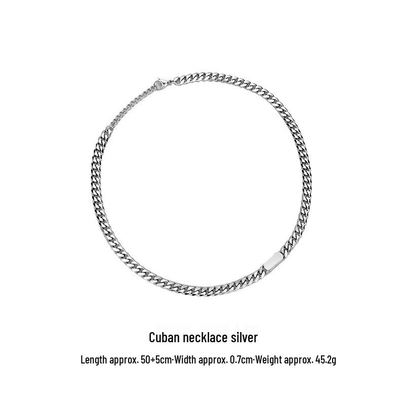 Мужское модное хип-хоп ожерелье кубинской цепи, титановая сталь - универсальные мужские аксессуары
Мужское модное хип-хоп ожерелье кубинской цепи, титановая сталь - универсальные мужские аксессуары