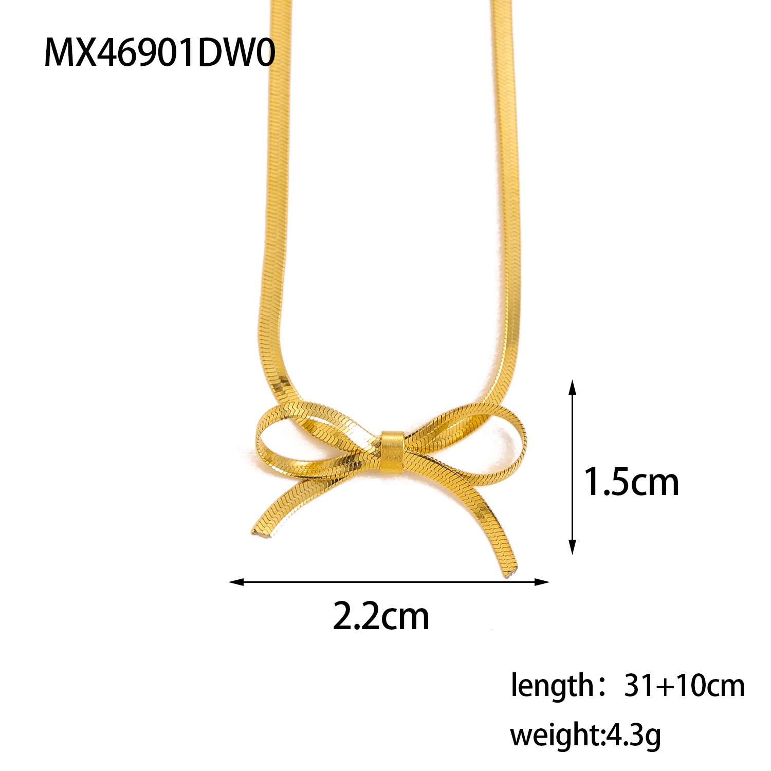 CARLIDANA Trendy Gold Plated Stainless Steel Necklaces Bow Necklace Bow Earrings Choker Snake Chain Necklace Set for Women
CARLIDANA Trendy Gold Plated Stainless Steel Necklaces Bow Necklace Bow Earrings Choker Snake Chain Necklace Set for Women