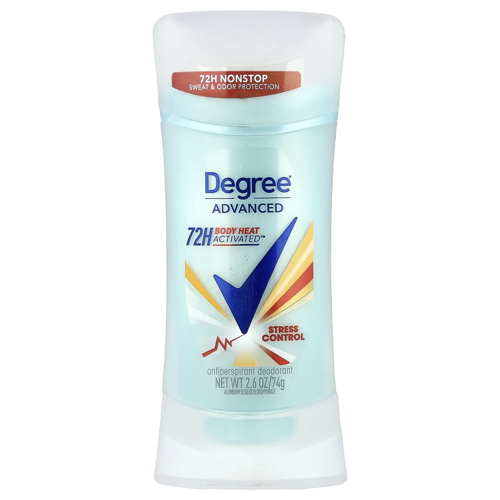 Advanced, 72H Body Heat Activated™, Antiperspirant Deodorant, Stress Control, 74G(2.6Oz)
Advanced, 72H Body Heat Activated™, Antiperspirant Deodorant, Stress Control, 74G(2.6Oz)