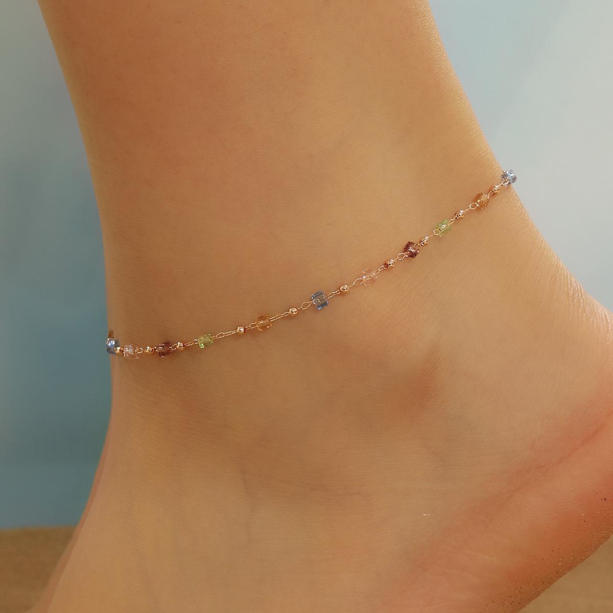 Bohemian Colorful Rhinestone Adjustable Anklet for Women Summer Beach Gold Color Thin Feet Chain Party Jewelry Accessories New
Bohemian Colorful Rhinestone Adjustable Anklet for Women Summer Beach Gold Color Thin Feet Chain Party Jewelry Accessories New
