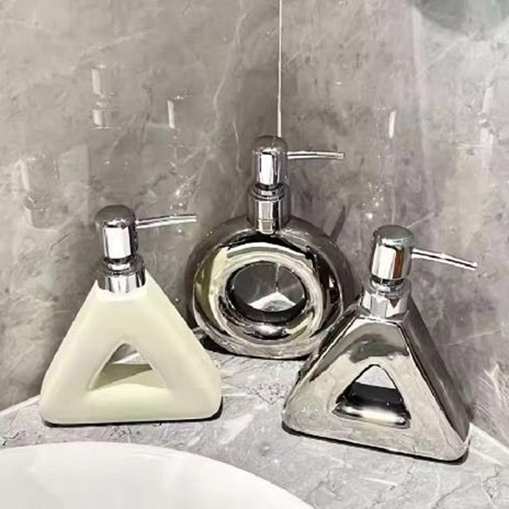 Ceramic Shower Gel Press Bottle 300ML Soap Dispenser Creative Shampoo Bottles Wedding Gift Triangles-White
Ceramic Shower Gel Press Bottle 300ML Soap Dispenser Creative Shampoo Bottles Wedding Gift Triangles-White