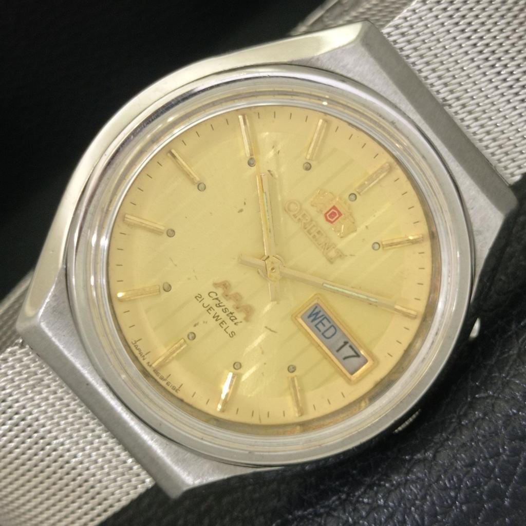 VINTAGE ORIENT AAA CRYSTAL AUTOMATIC JAPAN MENS ORIGINAL DIAL WATCH a703430-1
VINTAGE ORIENT AAA CRYSTAL AUTOMATIC JAPAN MENS ORIGINAL DIAL WATCH a703430-1