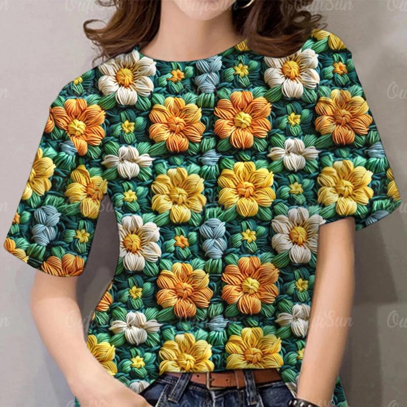 3D Flower T-shirt Womens Clothing 3D Printed Casual Short Sleeve Full Printed Fashion T-shirt Summer Breathable Tops 6XL
3D Flower T-shirt Womens Clothing 3D Printed Casual Short Sleeve Full Printed Fashion T-shirt Summer Breathable Tops 6XL
