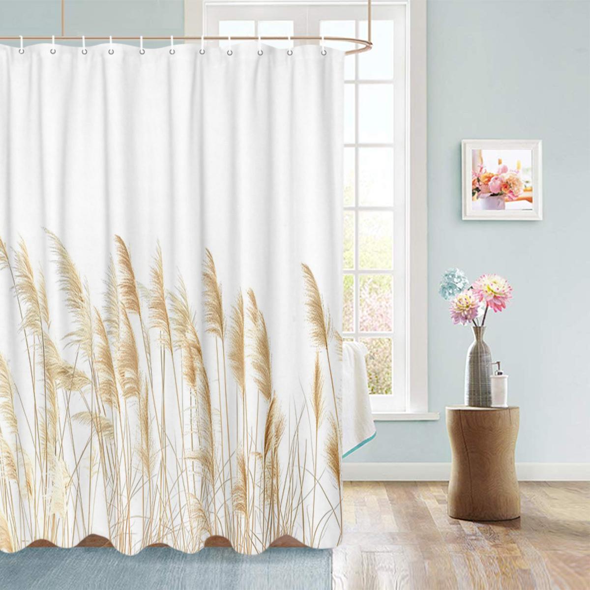Golden Pampas Grass Shower Curtain White Background Natural Design Waterproof Bath Curtain Boho Bathroom Decor Home Accessory W60H190(CM)-1 Pcs
Golden Pampas Grass Shower Curtain White Background Natural Design Waterproof Bath Curtain Boho Bathroom Decor Home Accessory W60H190(CM)-1 Pcs