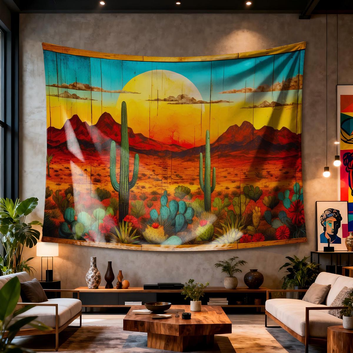 Desert landscape with cacti Digital printing polyester wall tapestry suitable for use living rooms bedrooms offices bars party 74x94cm(29x37in)
Desert landscape with cacti Digital printing polyester wall tapestry suitable for use living rooms bedrooms offices bars party 74x94cm(29x37in)