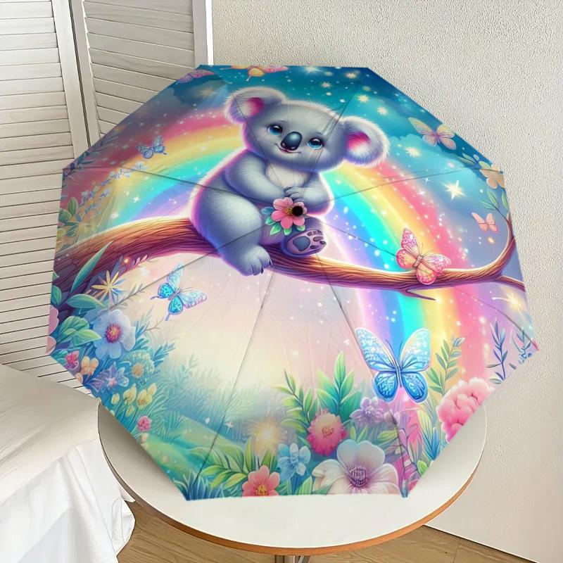 1pc Koala with Rainbow Flowers Umbrella with Plastic Handle,Suitable for All Seasons Home Travel Outdoor UmbrellaDD765
1pc Koala with Rainbow Flowers Umbrella with Plastic Handle,Suitable for All Seasons Home Travel Outdoor UmbrellaDD765