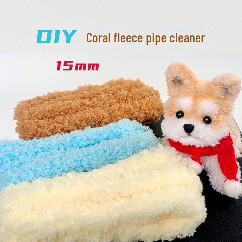 Thick Coral Fleece Chenille Stems DIY Kit – 15MM Plush Strips for Crafting Dolls, Puppies, and Bunnies Water Green 09 (1m each)
Thick Coral Fleece Chenille Stems DIY Kit – 15MM Plush Strips for Crafting Dolls, Puppies, and Bunnies Water Green 09 (1m each)